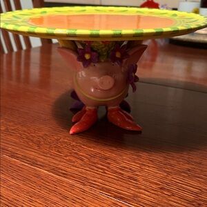 MacKensie-Childs Patience Brewster Rose Loves a Party Cale Stand Whimsical Decor